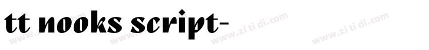 tt nooks script字体转换